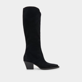 Core-Level Comfort Raj Extra Wide Calf Boots Onyx Suede