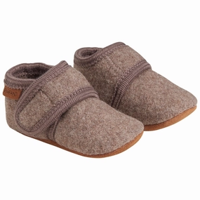 Sleek Presence En Fant Baby Wool Slippers Walnut