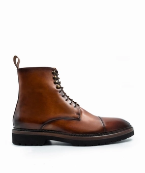 Multi-Wear Outfit Rhythmic Comfort Alessandro Patinated Brown Ankle Boots