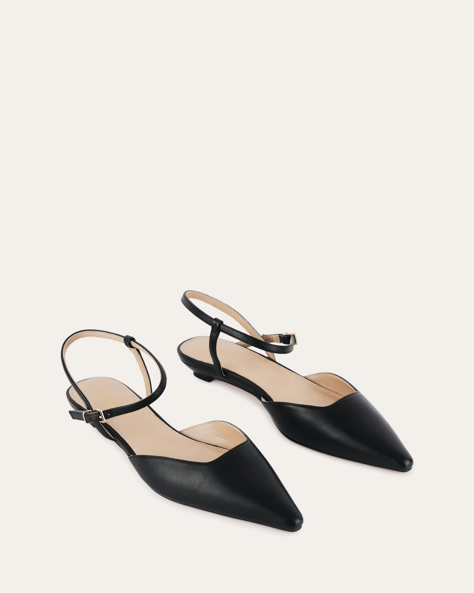 Tailored For Life Streamlined Look Virginie Dress Flats Black Leather