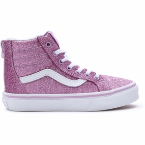 Vans Uy Sk8-Hi Zip Glitter Lilac Sneakers Layered Living Modern Wearables