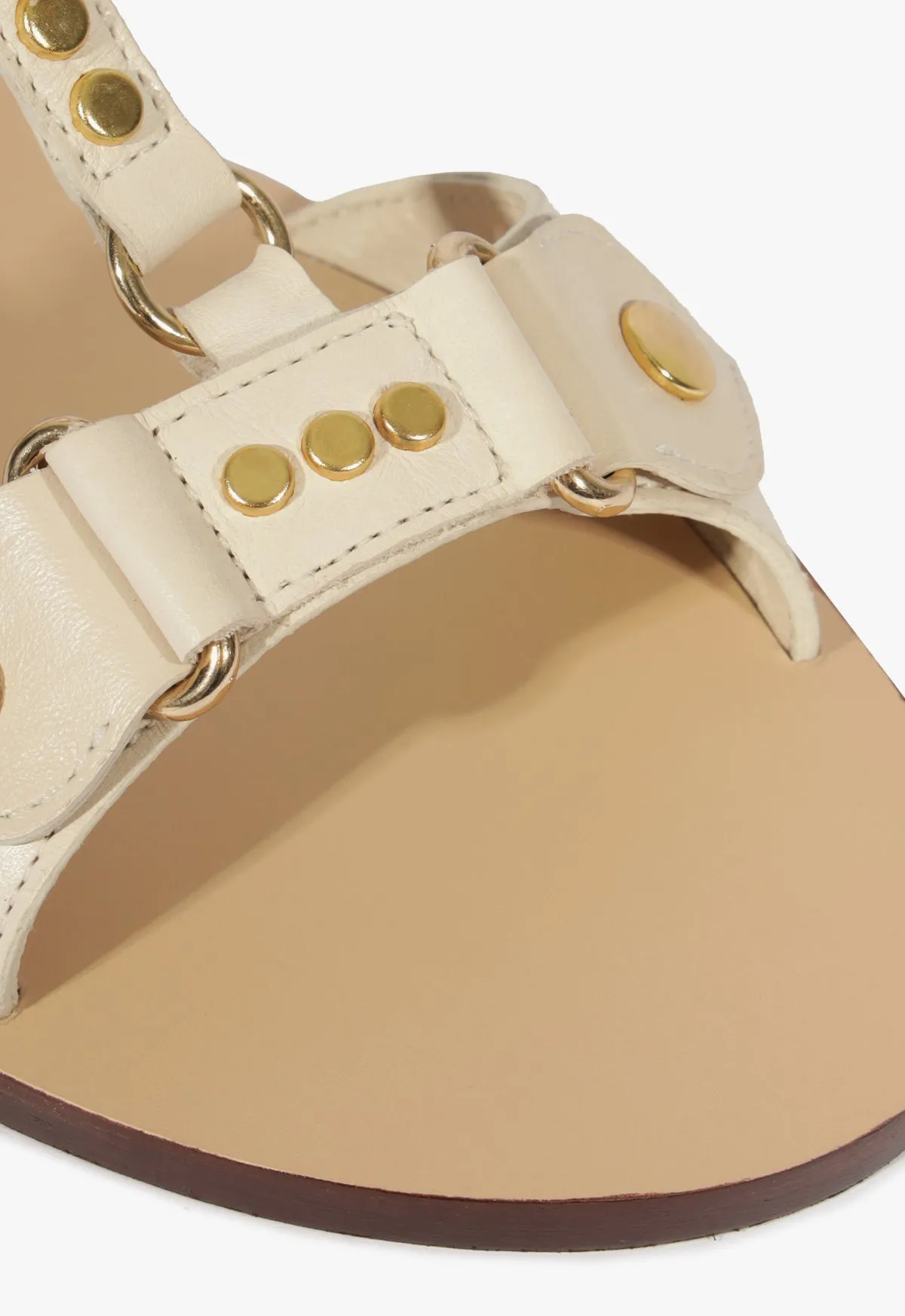 Ease In Design Function With Style Stevie White Leather Flat Sandal