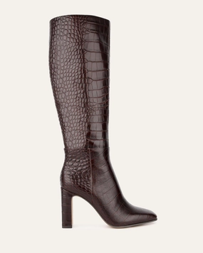 Stormi Knee Boots Chocolate Croc Next In Line Purpose-Ready