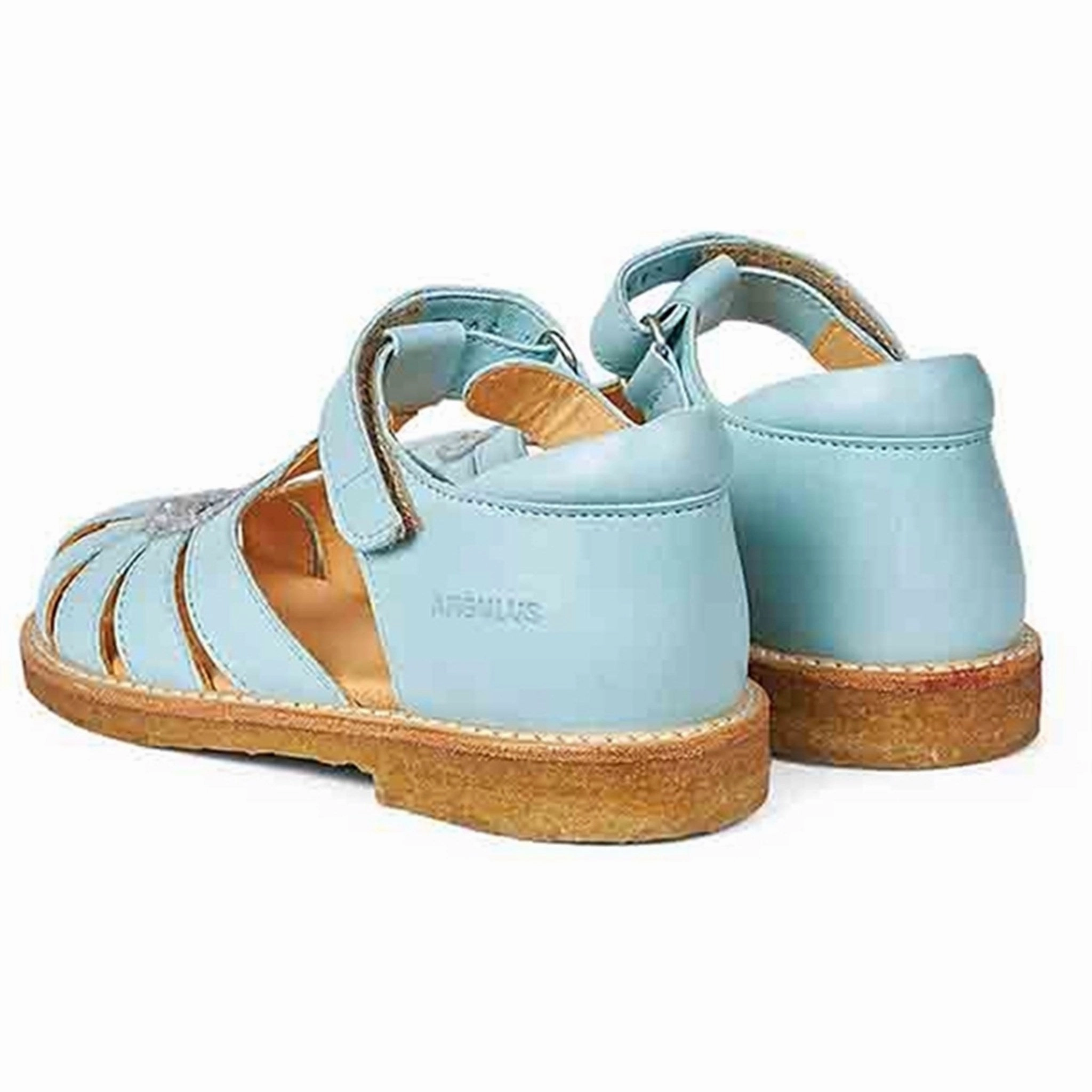 Angulus Hjerte Sandal W. Velcro Mint/Mint Glitter Redefining Casual