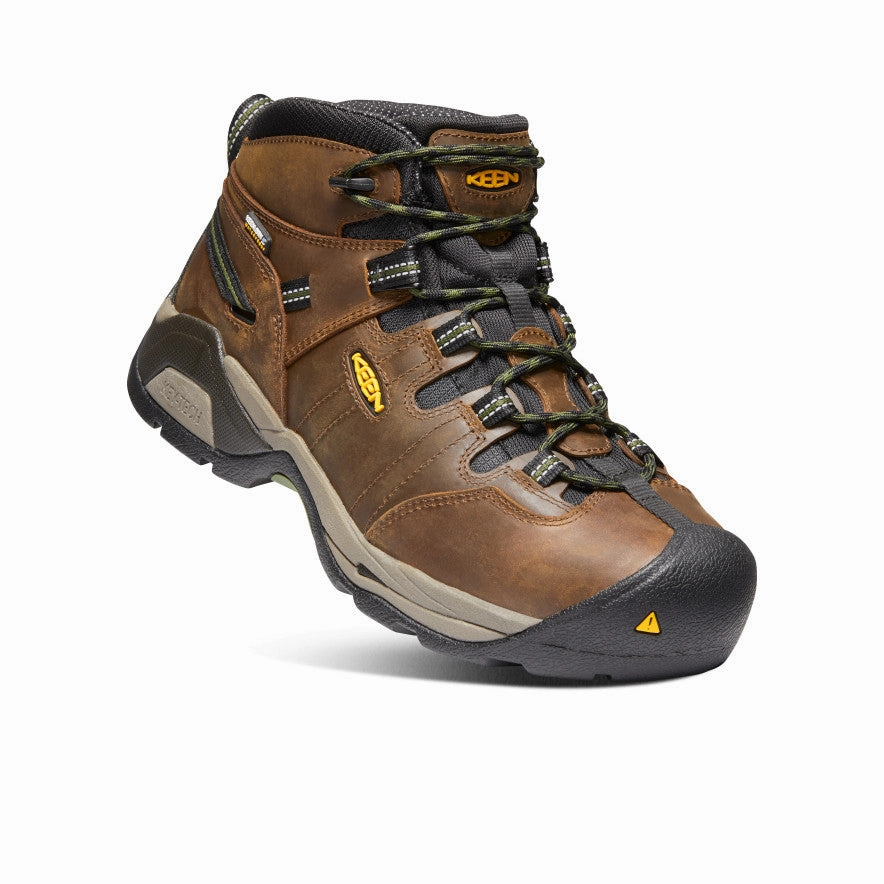 Streamline Your Day Tailored For Life Men'S Detroit Xt Waterproof Boot (Steel Toe)  |  Cascade Brown/Bronze Green