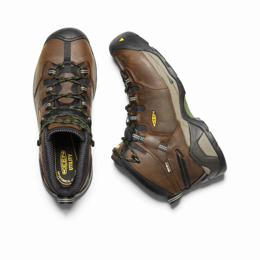 Refined Essentials Men'S Detroit Xt Waterproof Boot (Steel Toe)  |  Cascade Brown/Bronze Green