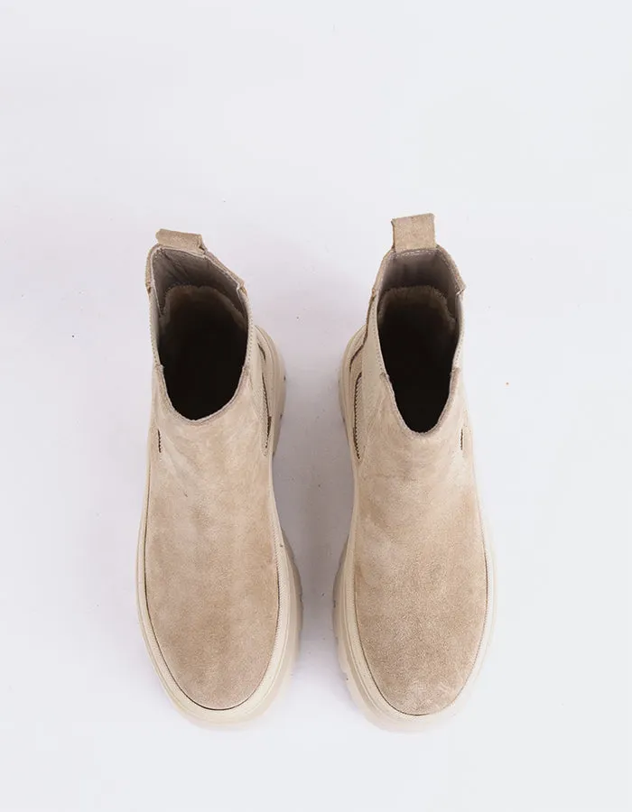 Delya Beige Suede Wear Reimagined