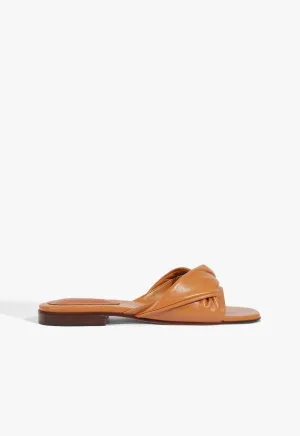 Lori Brown Leather Flat Sandal Sleek Essentials Shift Your Gear