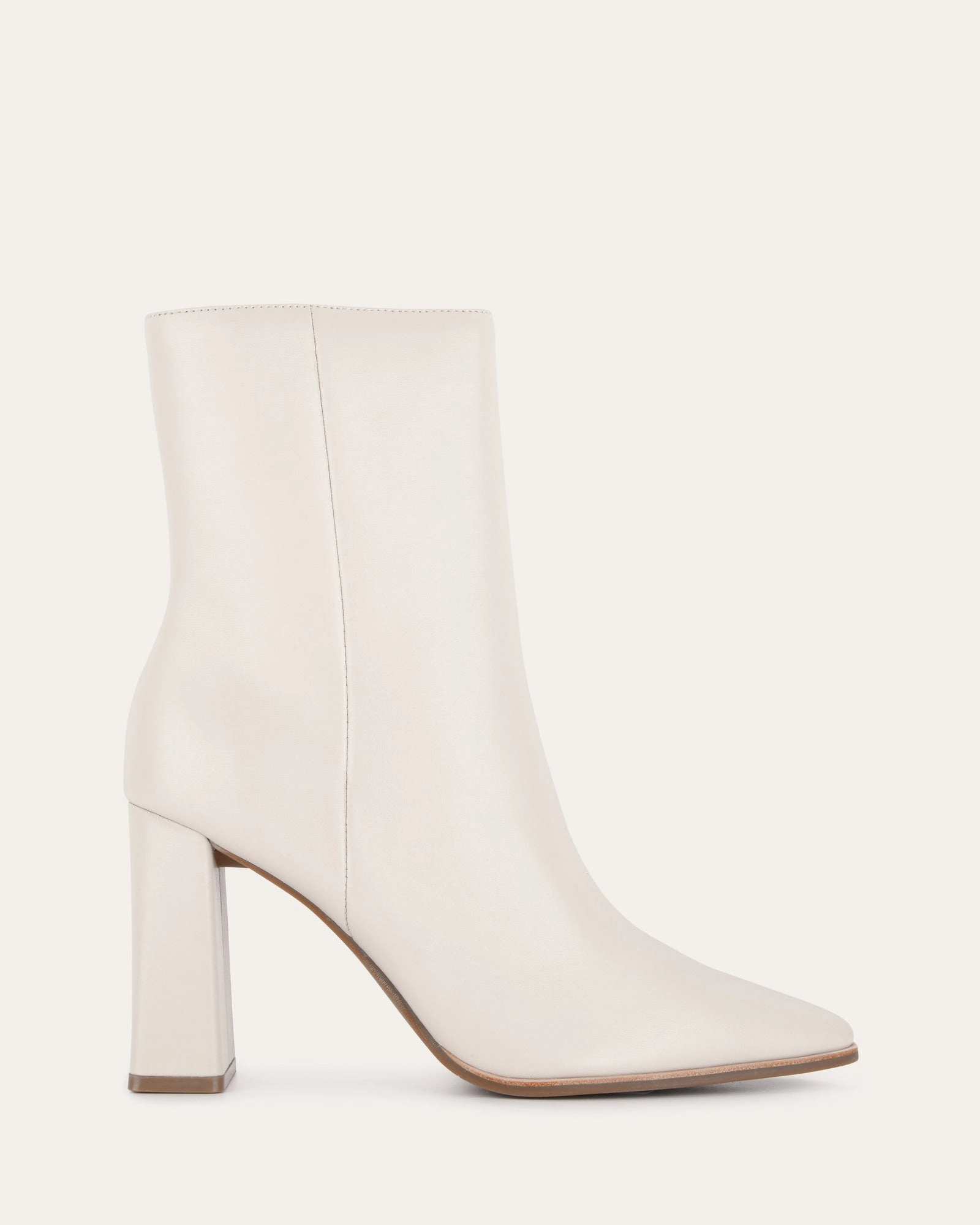 Movement-Inspired Tatiana High Ankle Boots Off White Leather