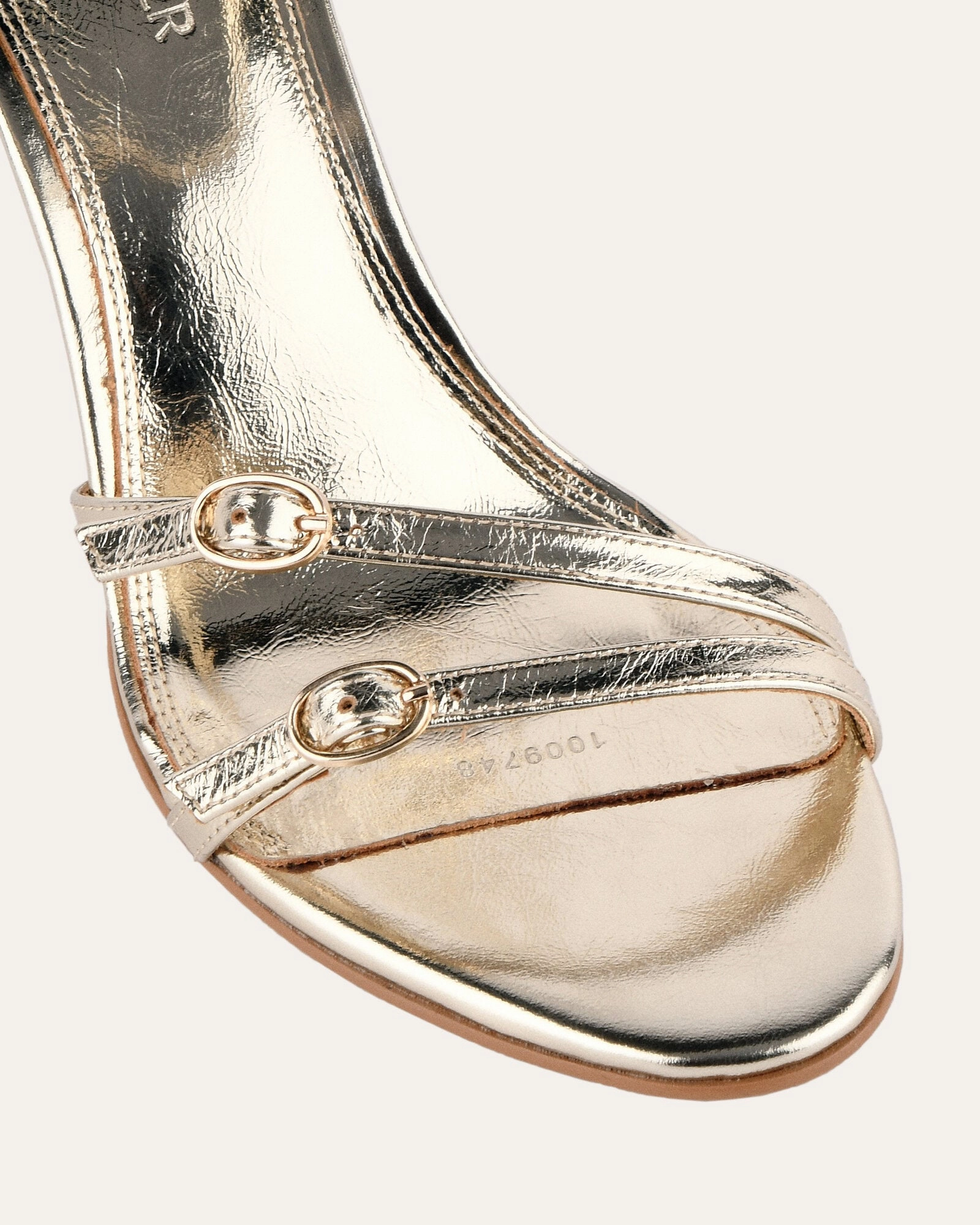 Romy High Heels Gold Leather Refined Comfort Crafted Now