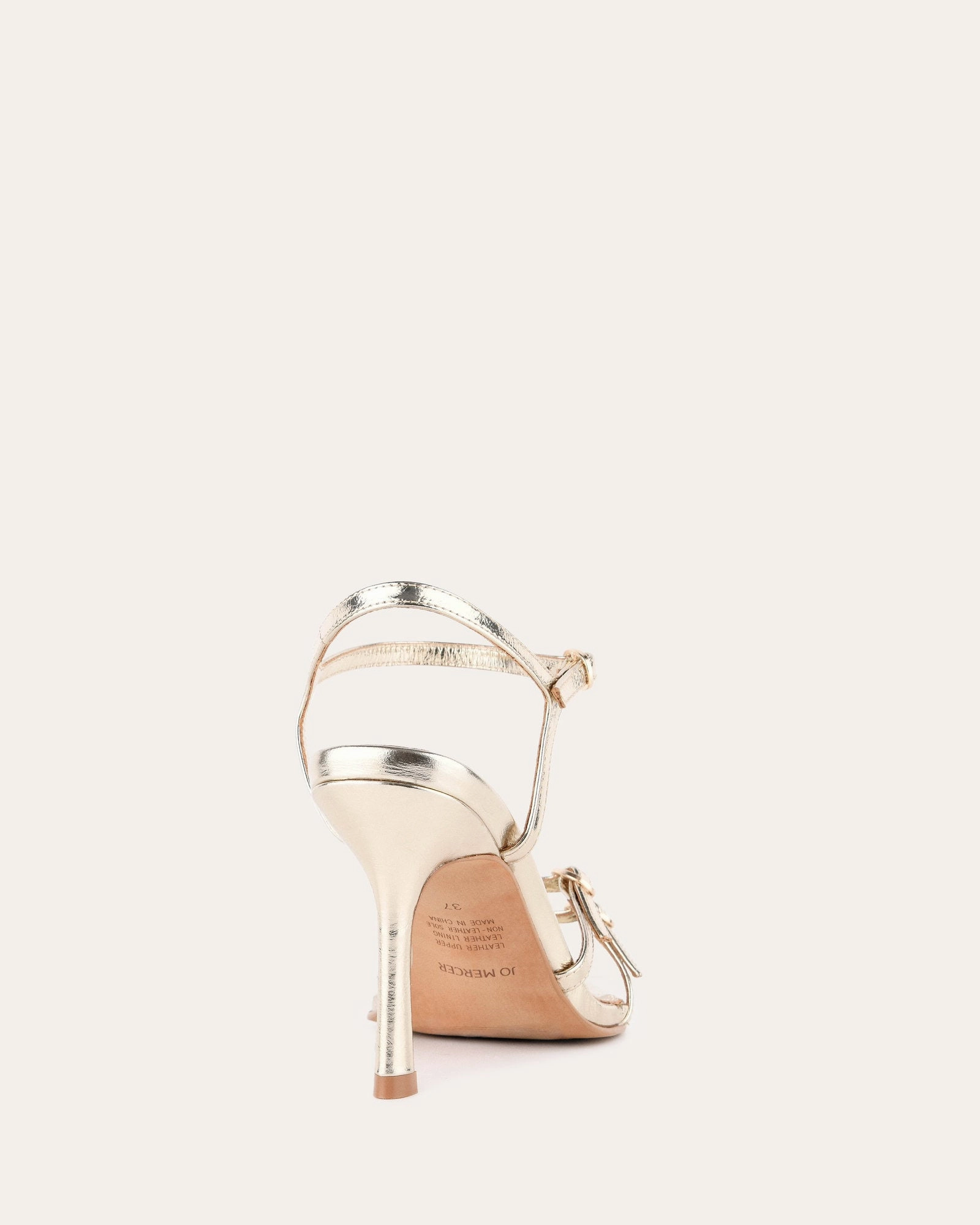Romy High Heels Gold Leather City Rhythm