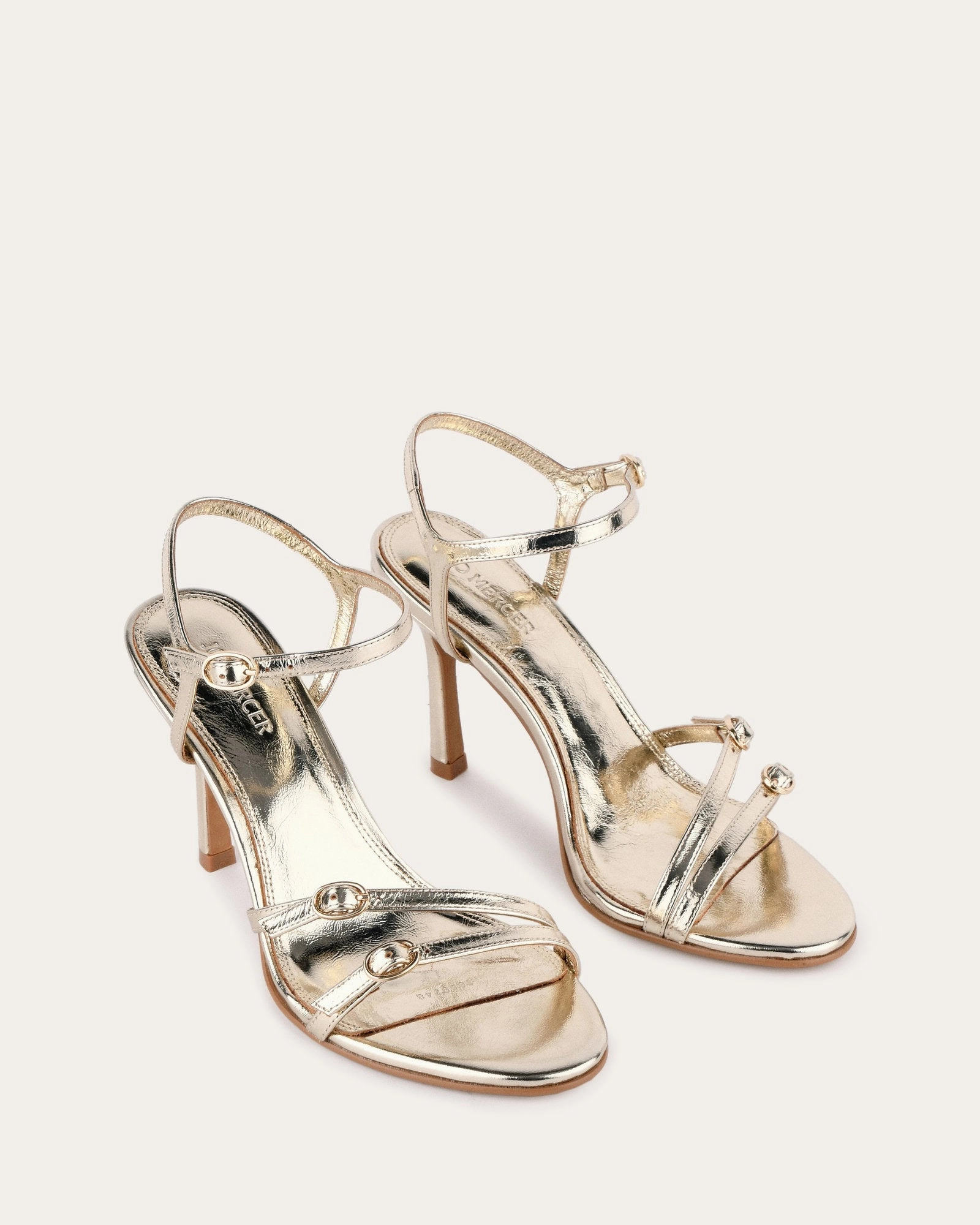 Relaxed Motion Romy High Heels Gold Leather