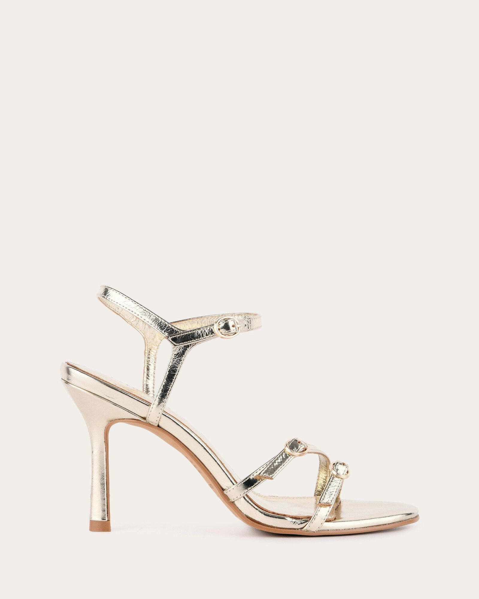 Active Ease All-Weather Vibe Romy High Heels Gold Leather