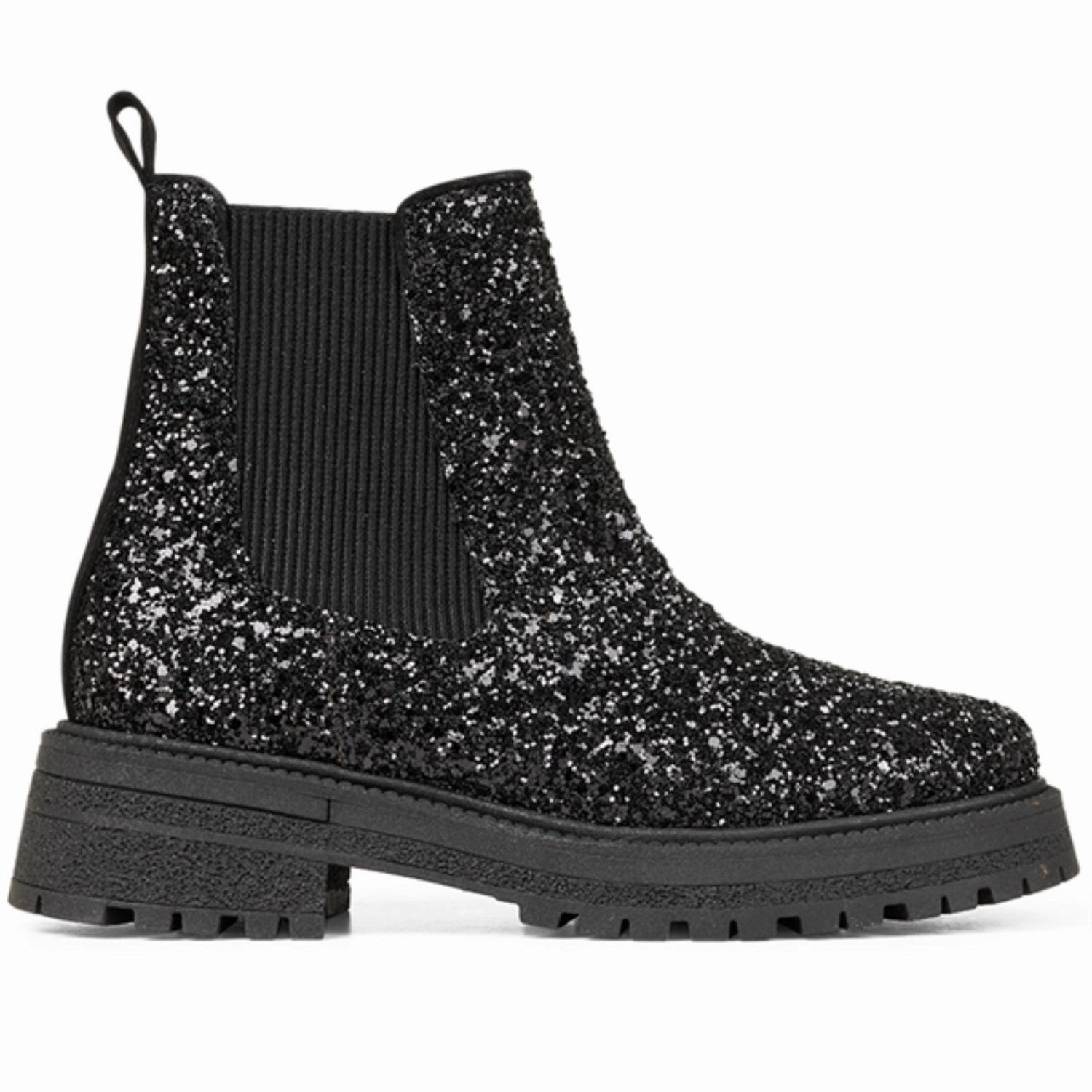 Elevate Your Day Move-Easy Layers Angulus Black Glitter/Black/Black Glitter Chelsea Boot P? Track?L