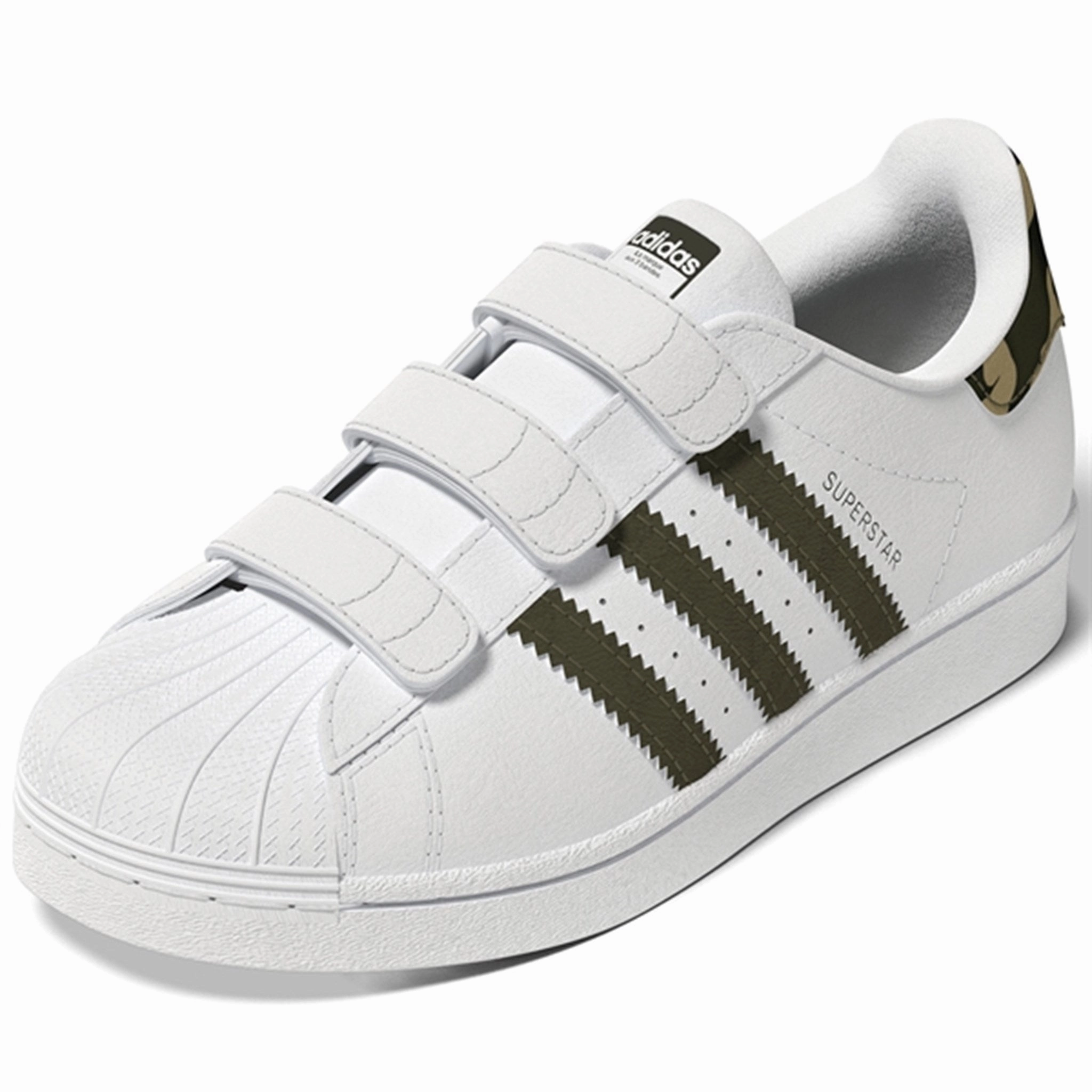 Adidas Originals Superstar Sneakers White / Olive Designed For Pace Flowline Fashion