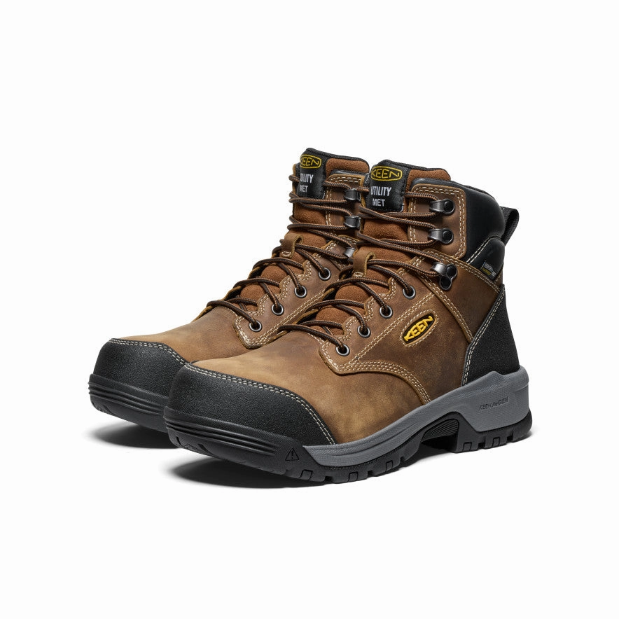 Men'S Evanston 6" Waterproof Boot Int Met (Carbon Toe)  |  Bison/Black Dynamic Essentials Urban Layering
