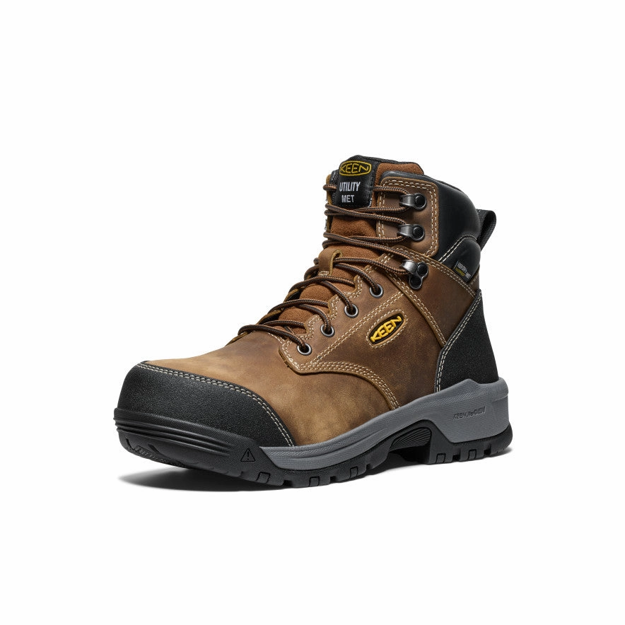 Men'S Evanston 6" Waterproof Boot Int Met (Carbon Toe)  |  Bison/Black Go-To Gear All-Day Movement