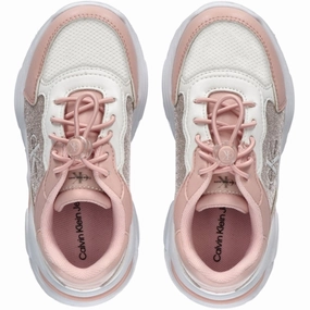 Shift-Mode Pure Urban Calvin Klein Low Cut Lace-Up Sneakers Pink/White