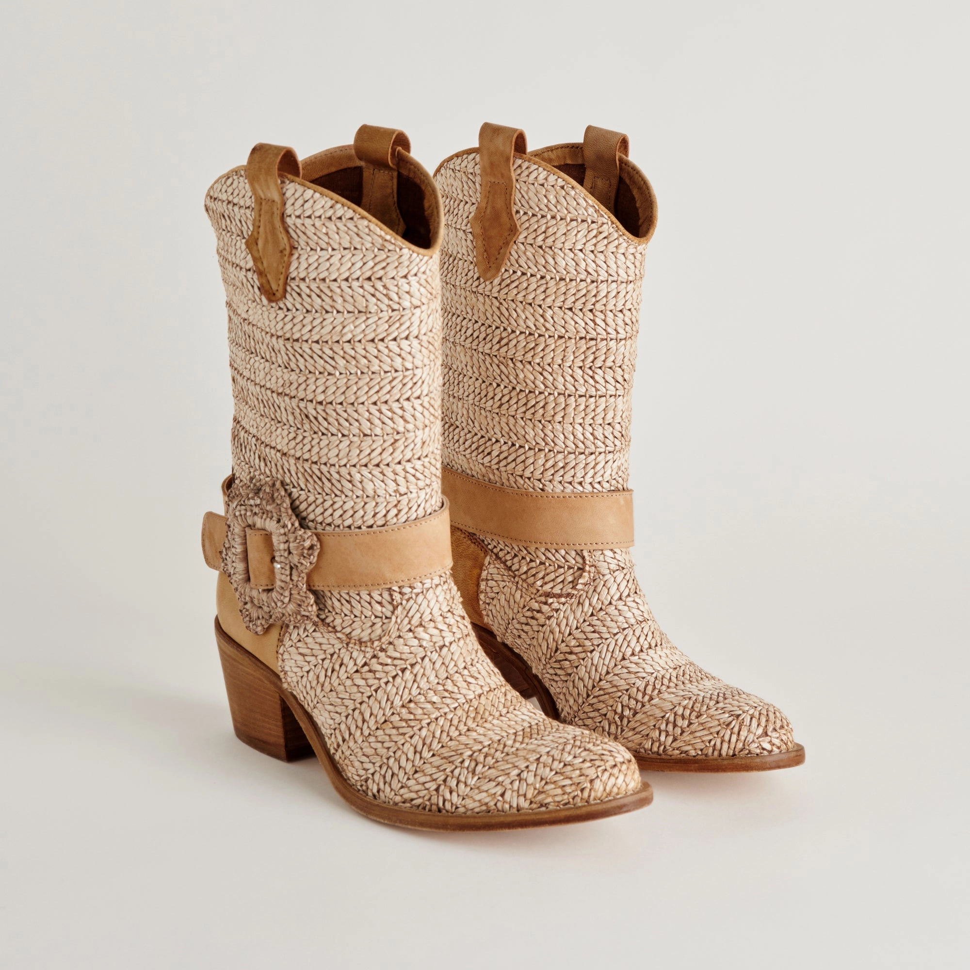 Refined Flowwear Hoss Boots Brown Multi Raffia