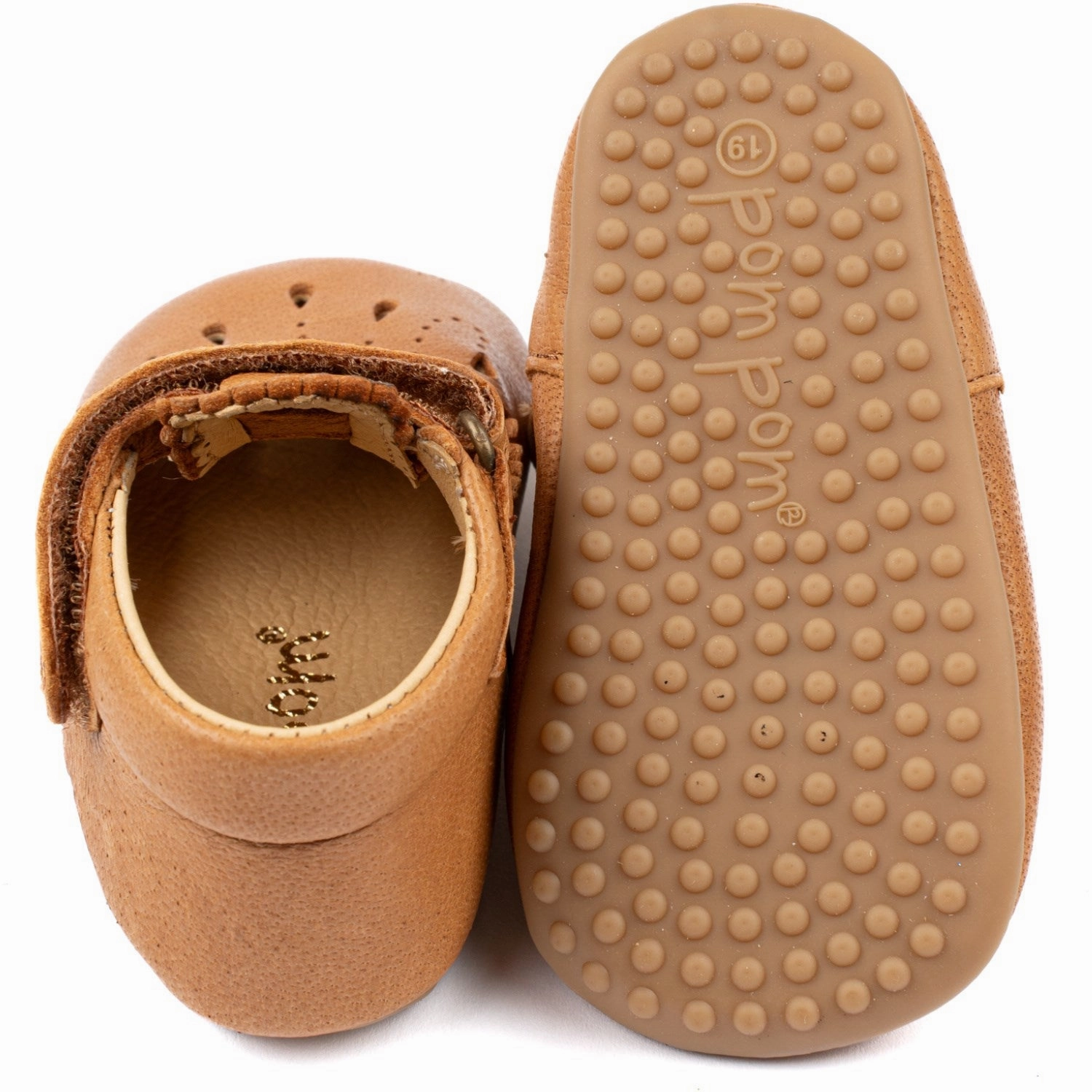 City Ready Pom Pom Camel Slippers Ballerina T-Bar