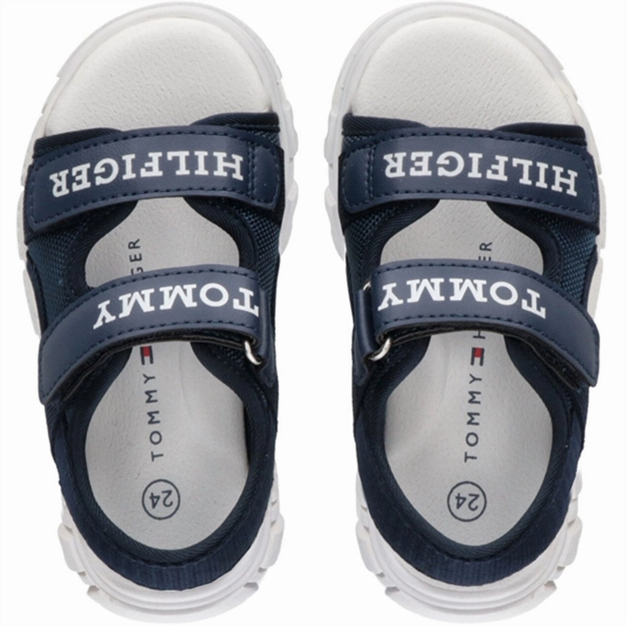 Tommy Hilfiger Logo Velcro Sandal Blue Downtown Vibe Shift Into Ease