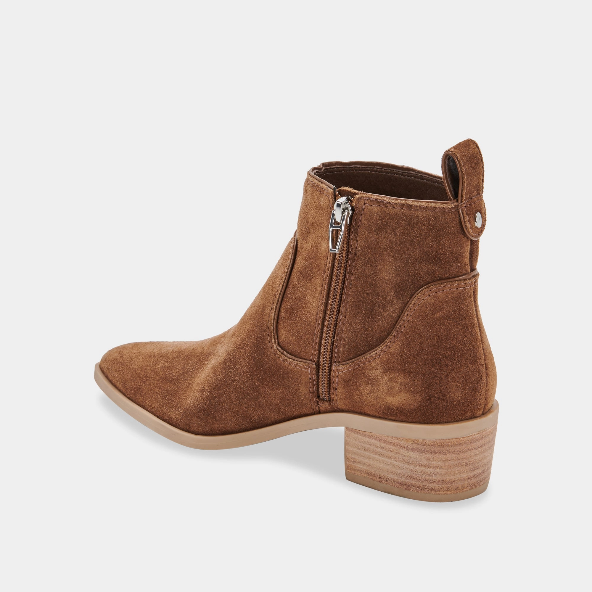 Quiet Attitude Able Booties Dk Brown Suede