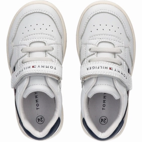 Tommy Hilfiger Stripes Low Cut Lace-Up/Velcro Sneakers White City Uniform City Rhythm