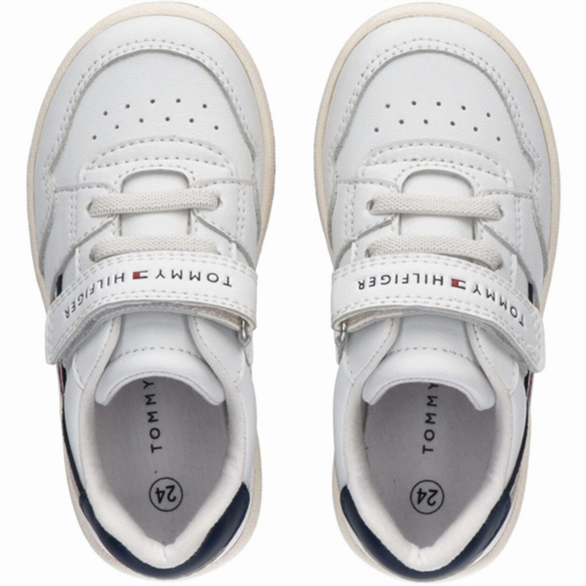 Tommy Hilfiger Stripes Low Cut Lace-Up/Velcro Sneakers White City Uniform City Rhythm