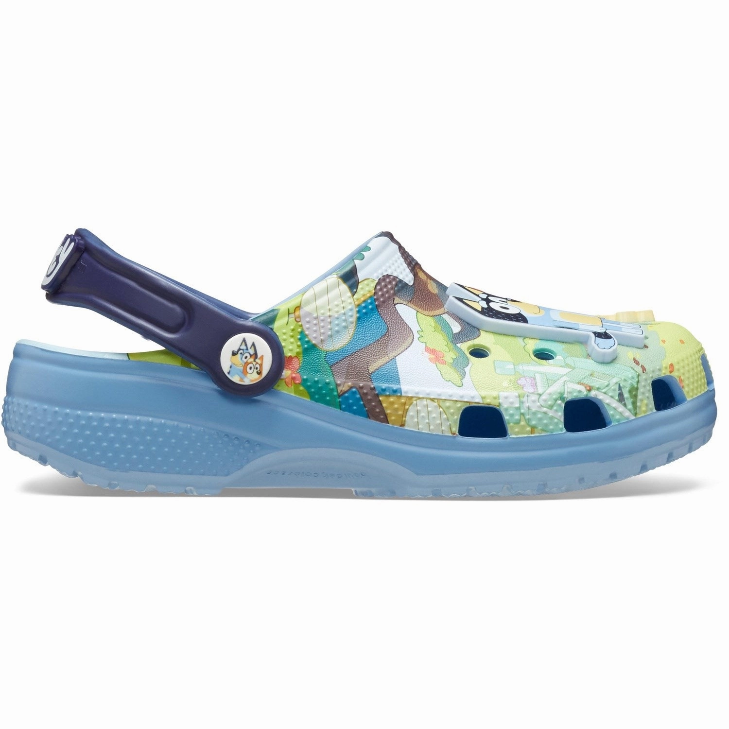 The Feel Factor Soft Power Crocs Multi Bluey Classic Clog