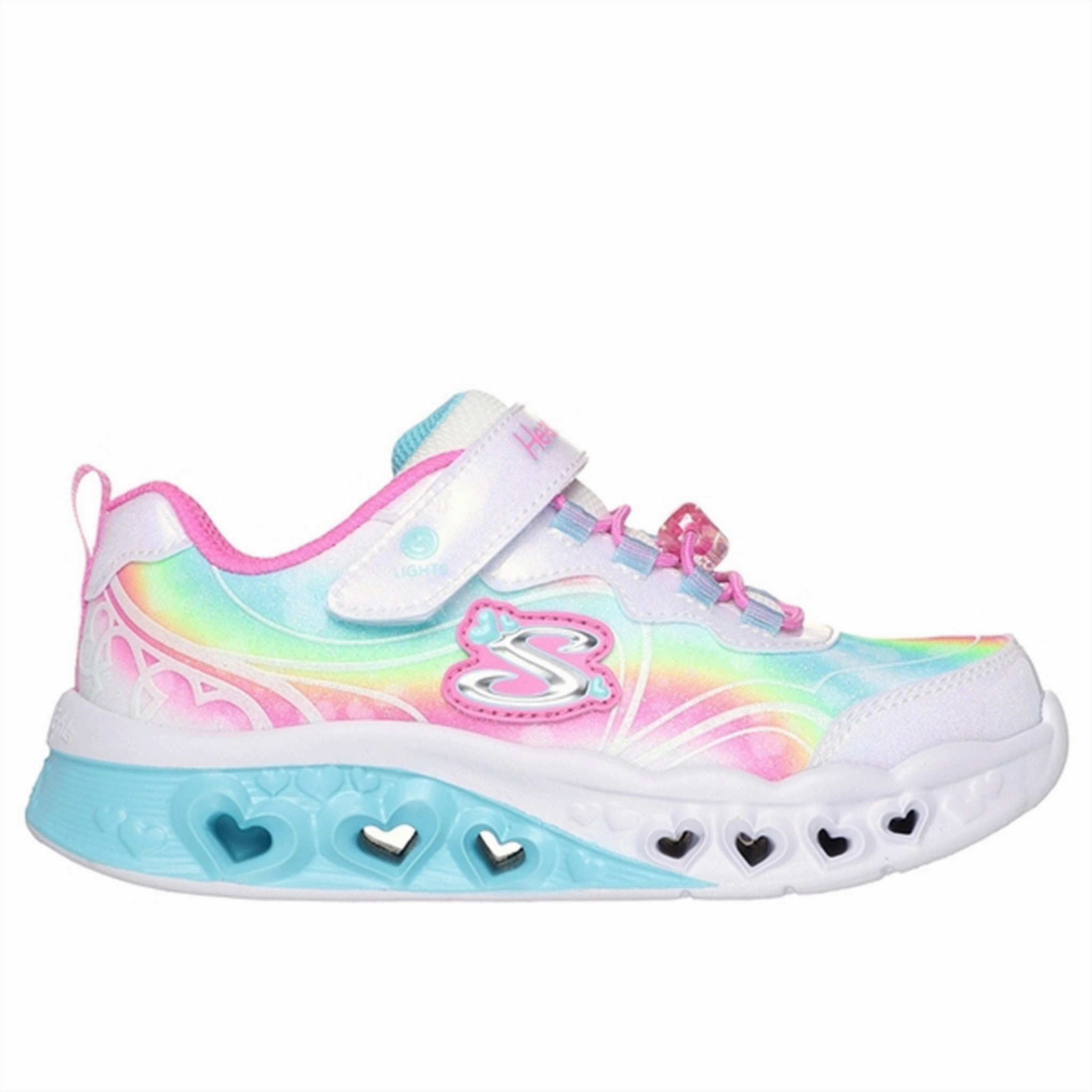Skechers Flutter Heart Lights Sneakers White Multicolor Precision-Fit