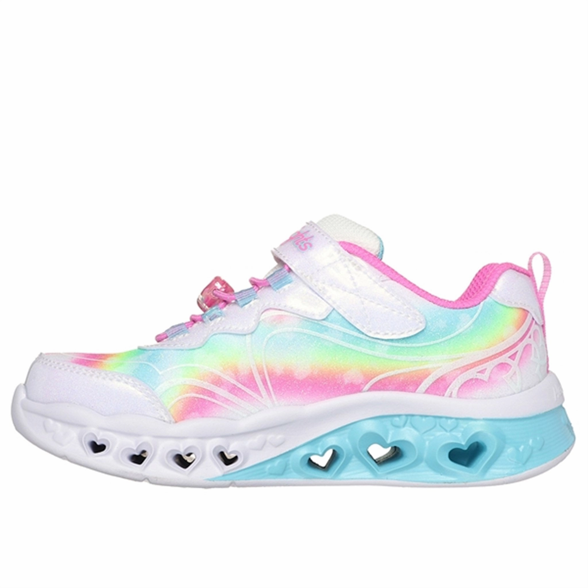 Skechers Flutter Heart Lights Sneakers White Multicolor Soft Impact