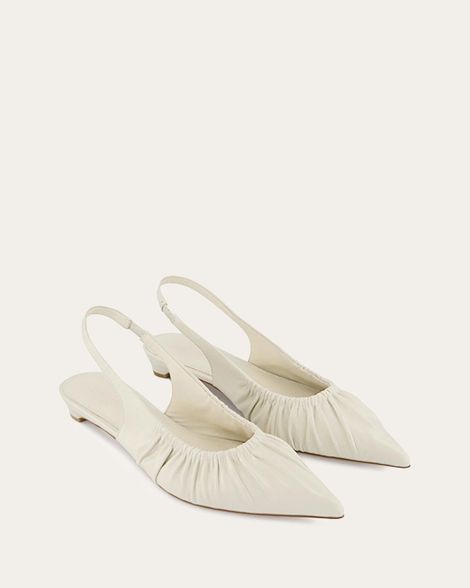 Subtle Style Gear Adaline Dress Flats Off White Leather