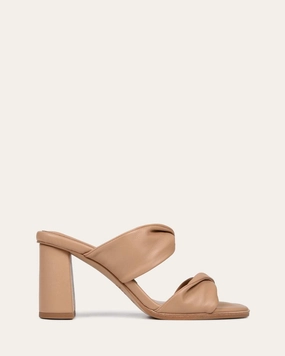Caylie High Heel Sandals Beige Leather Elevated Minimal Designed With Flow