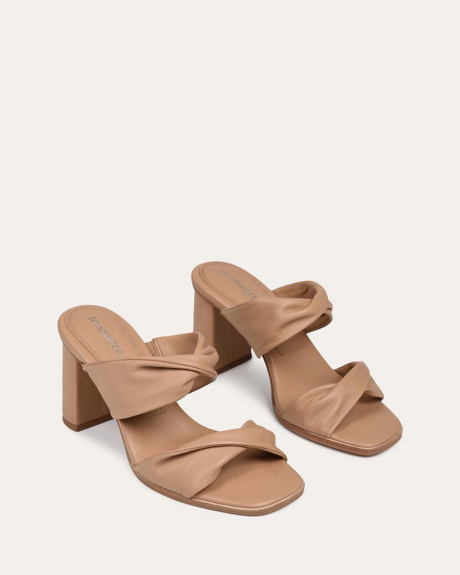 Multi-Wear Essentials Next In Line Caylie High Heel Sandals Beige Leather