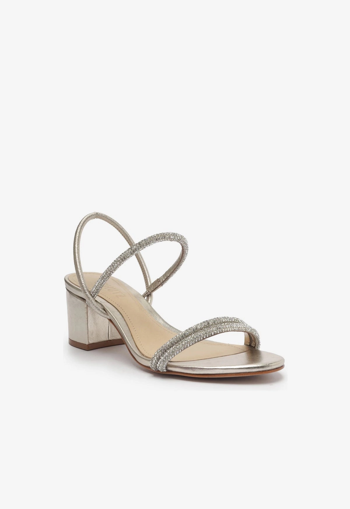 Whiteley Block Metallic Leather Sandal City Uniform