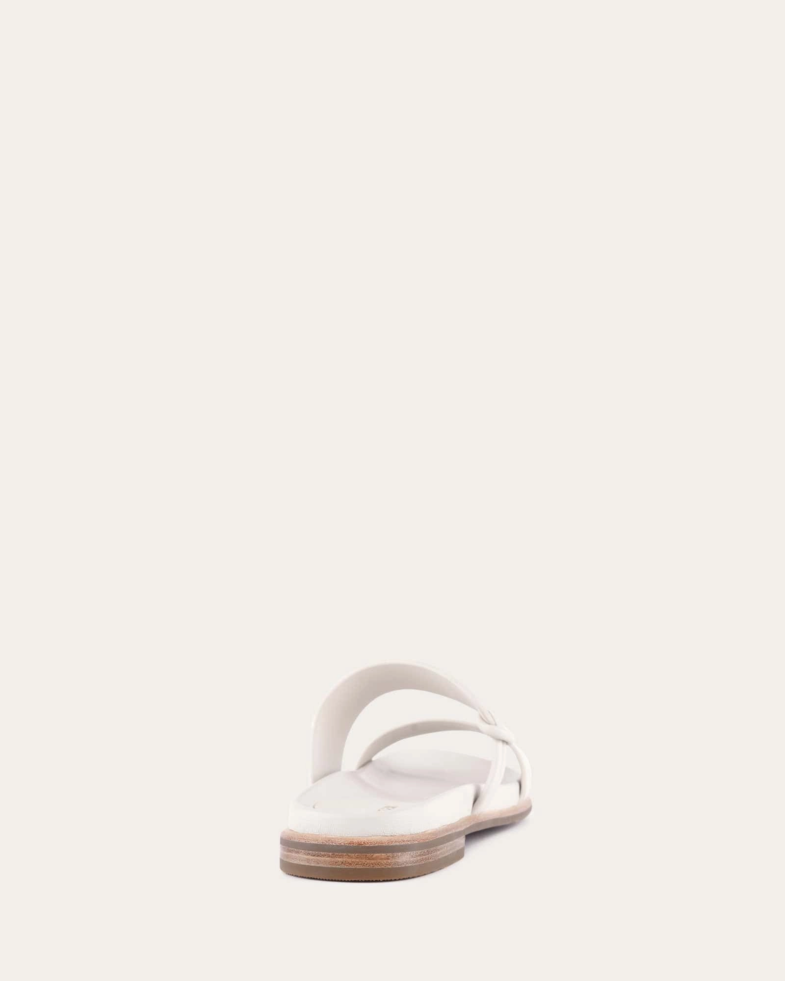 Seasonless Design Go-Mode Ready Hayes Flat Sandals Off White Leather