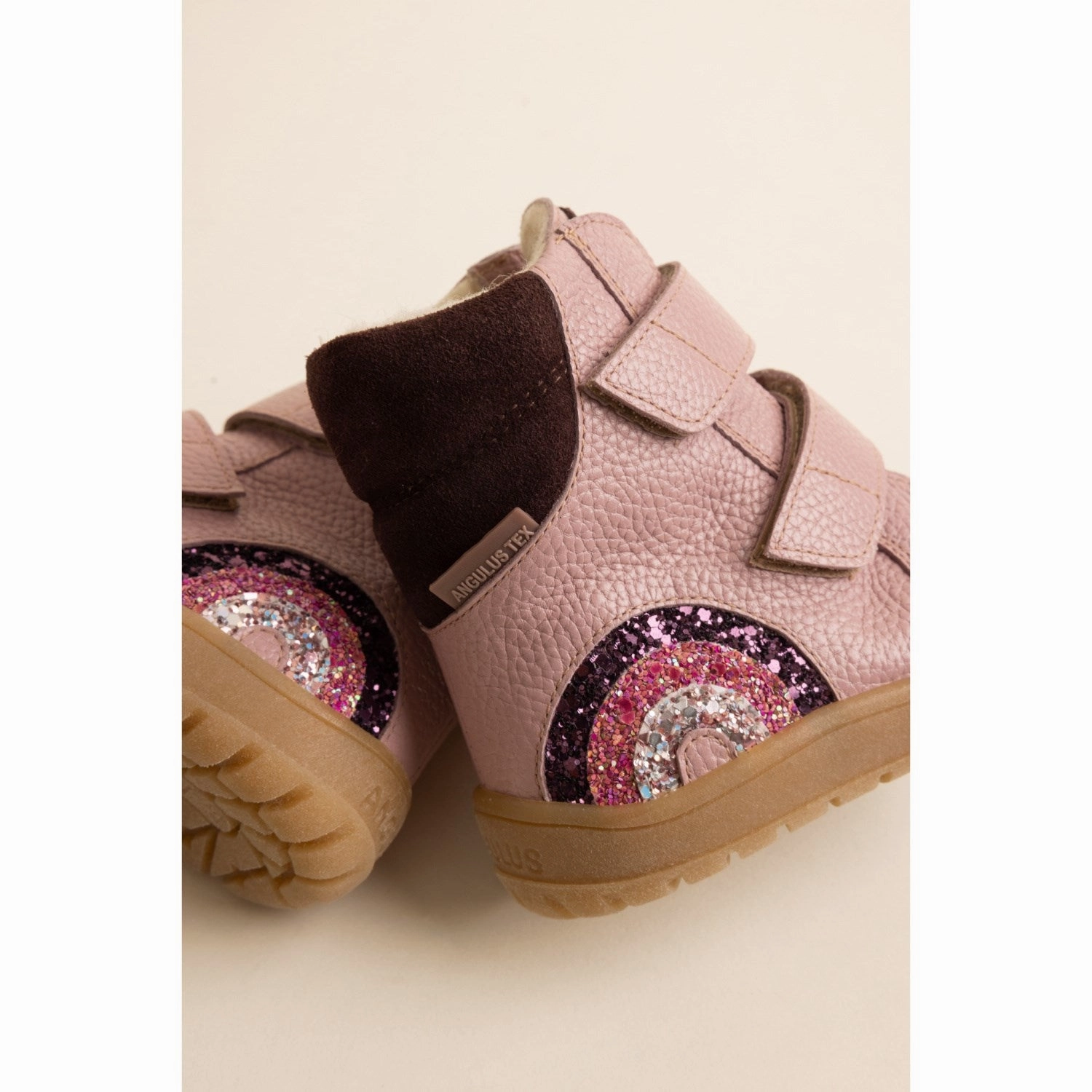 Angulus Mauve/Dusty Aubergine Tex-Boot Med Funklende Glitterregnbue Movement-Inspired Designed To Explore