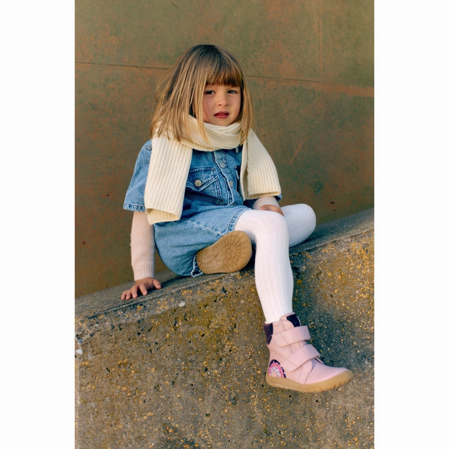 Simplify Style Smart And Simple Angulus Mauve/Dusty Aubergine Tex-Boot Med Funklende Glitterregnbue