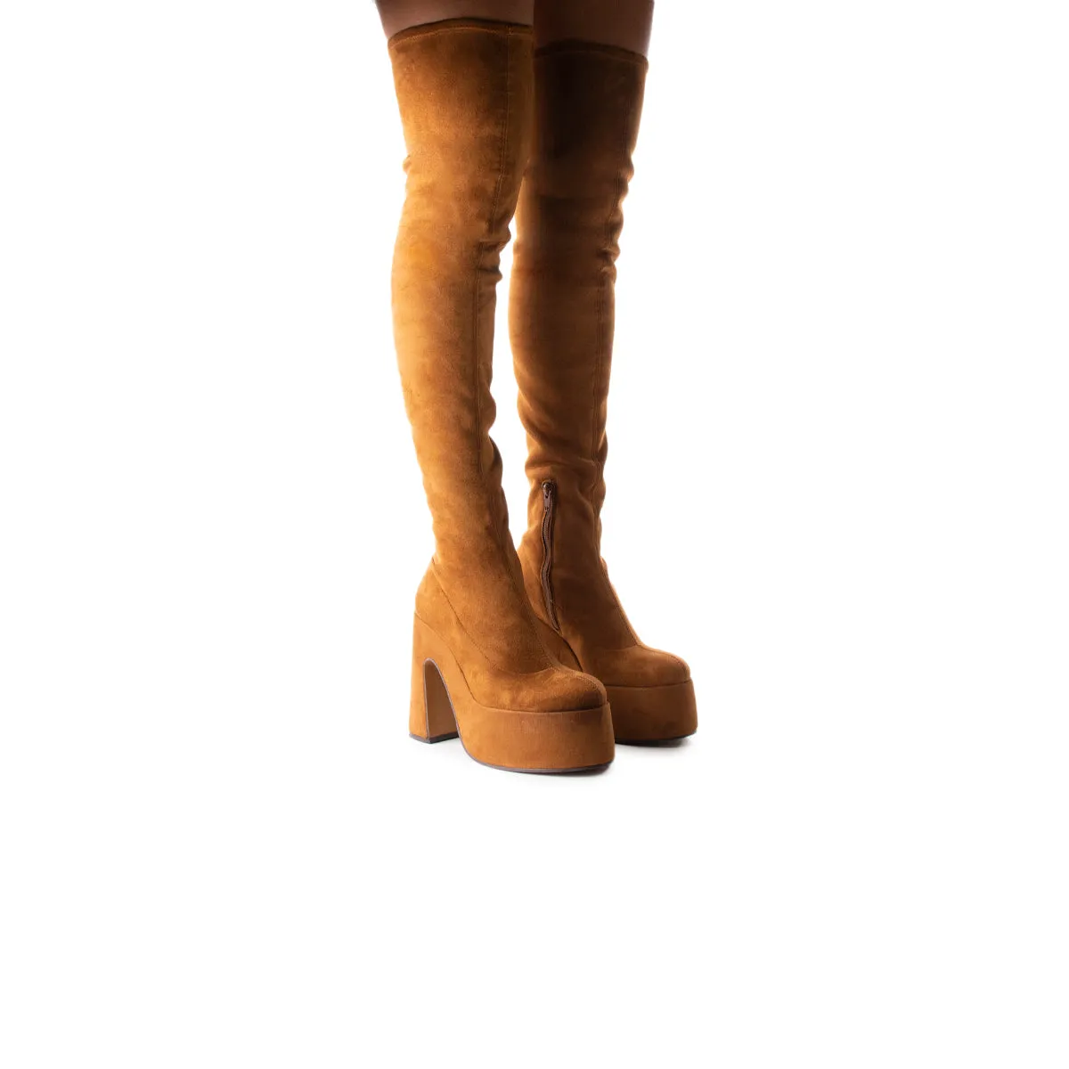 Finesse Brown Suede Stretch Lifestyle Direction