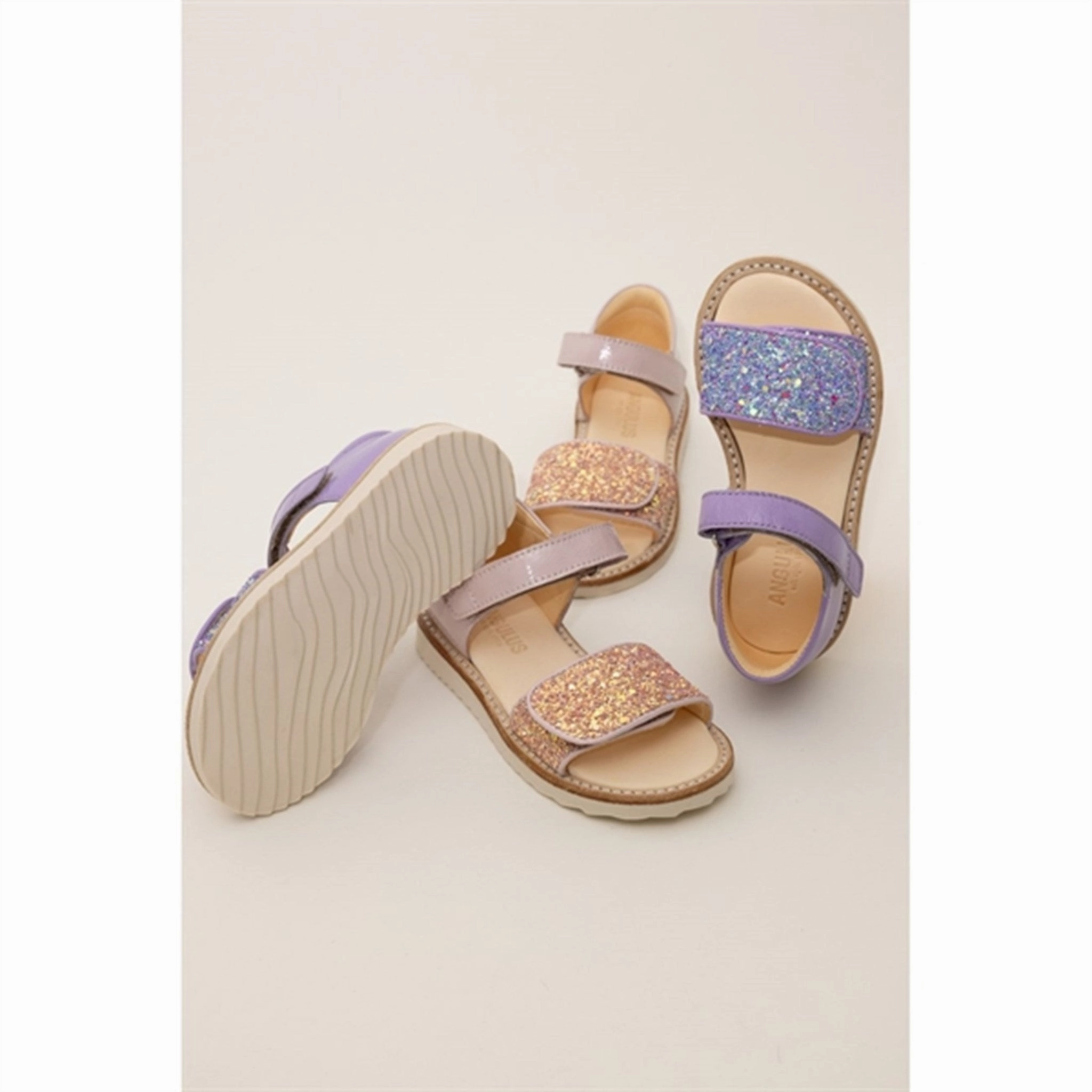 Seasonal Updates Elevated Layers Angulus Sandals Pale Rose/Rose Glitter