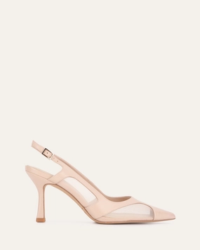 Elevated Layers Arrow High Heels Rose Pink Multi