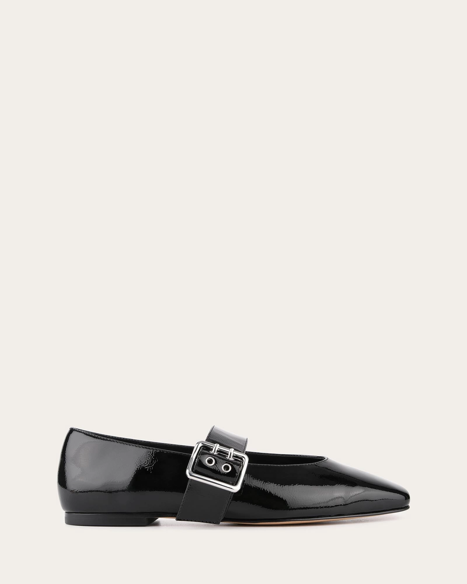 Essence Wear Style To Evolve Sarah Casual Flats Black Crinkle Patent