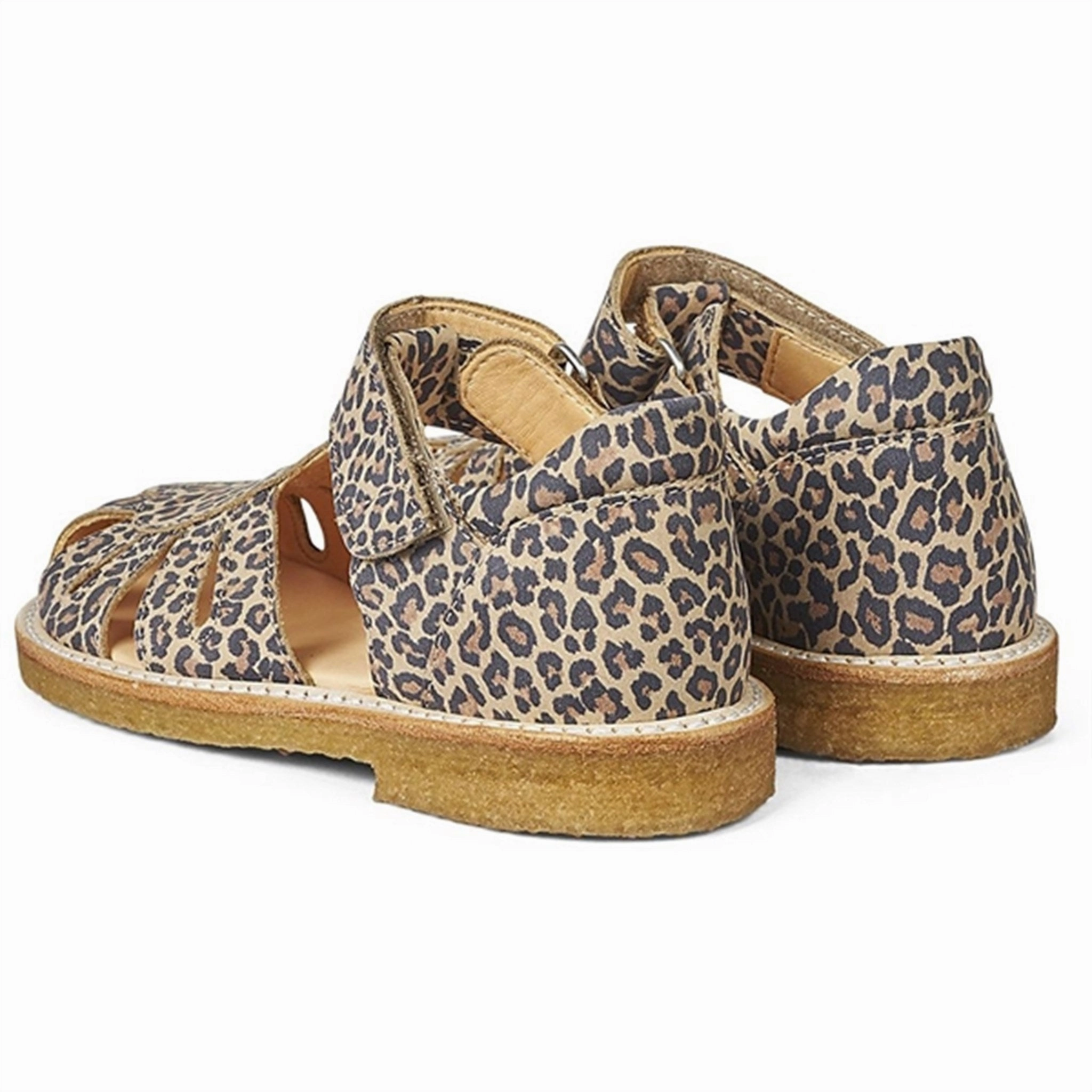 Angulus Sandal W. Velcro Leopard Ease In Motionwear Modern Build