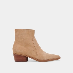 Modern Wearables Crafted Silhouette Fahari H2O Booties Camel Suede