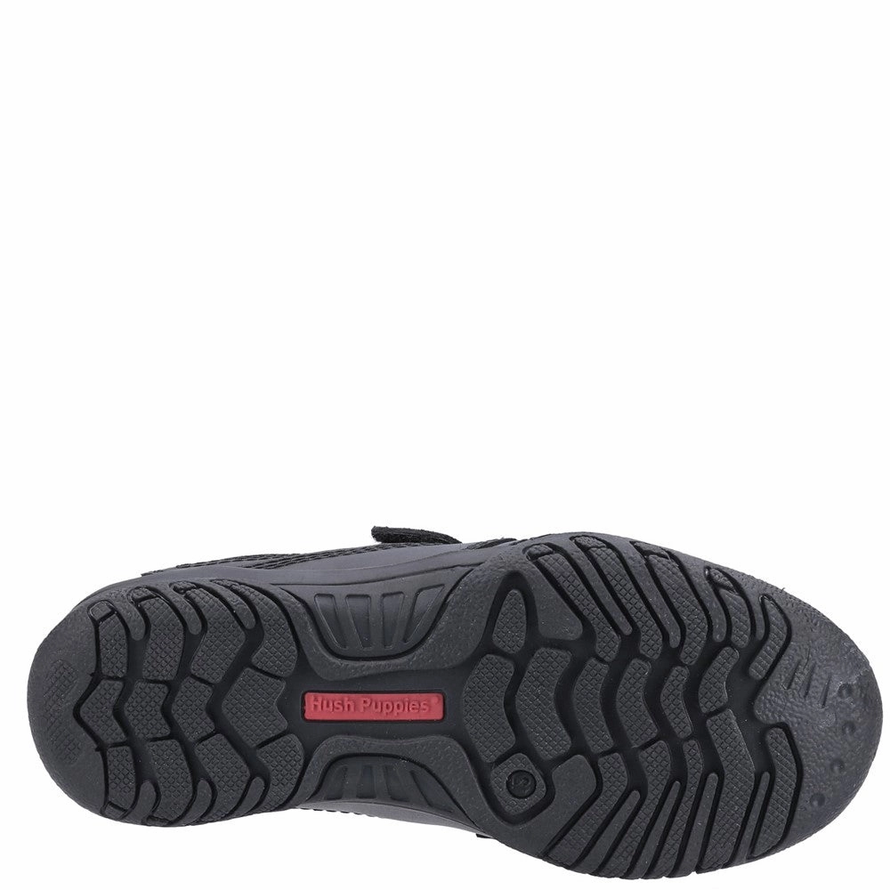Move Clean Hush Puppies Jezza 2 Touch Fastening Junior School Shoes