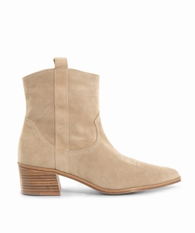 Lise Beige Cowboy Boots Cool Fitwear Clean-Motion System