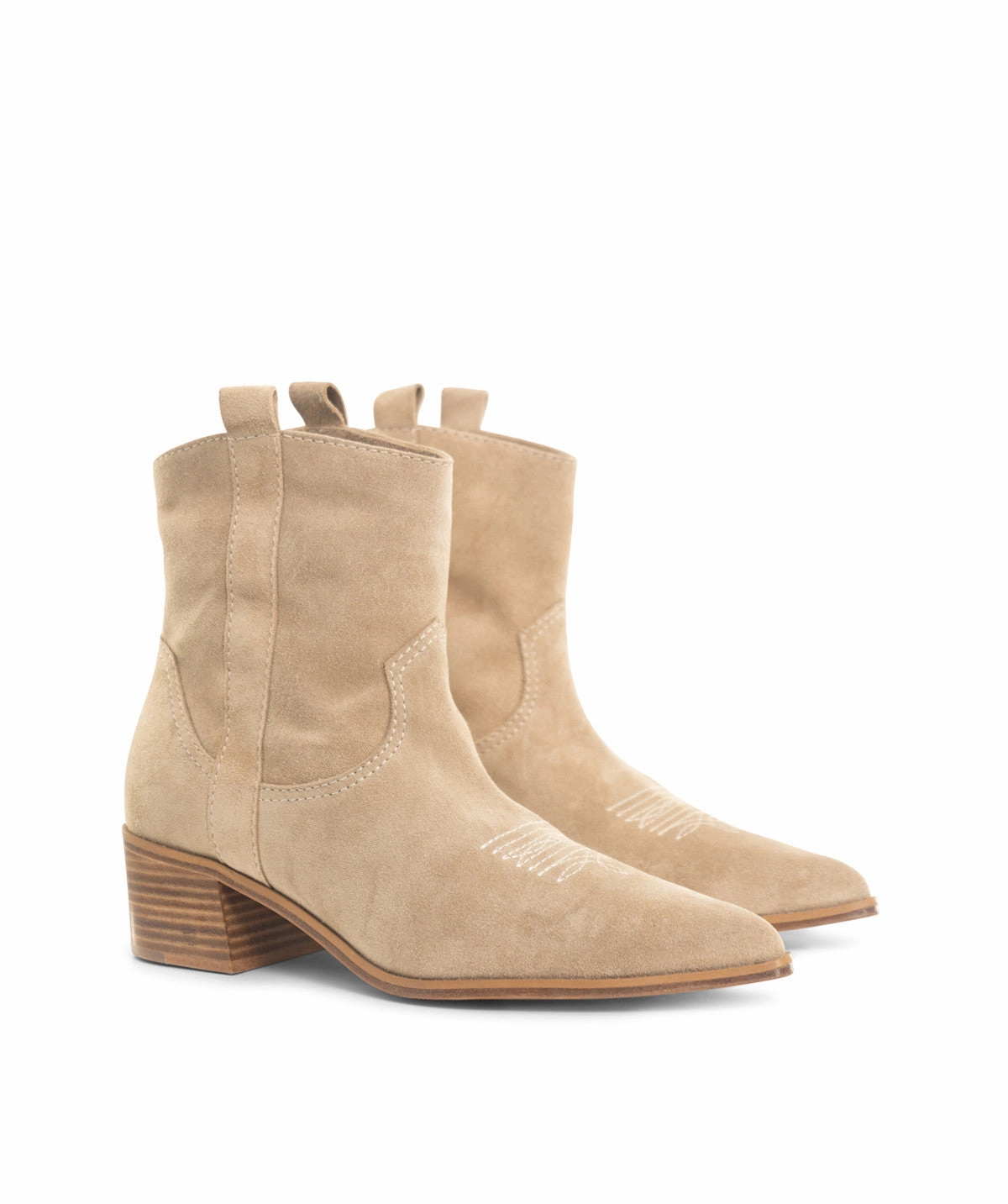 Distinctly Modern Lise Beige Cowboy Boots