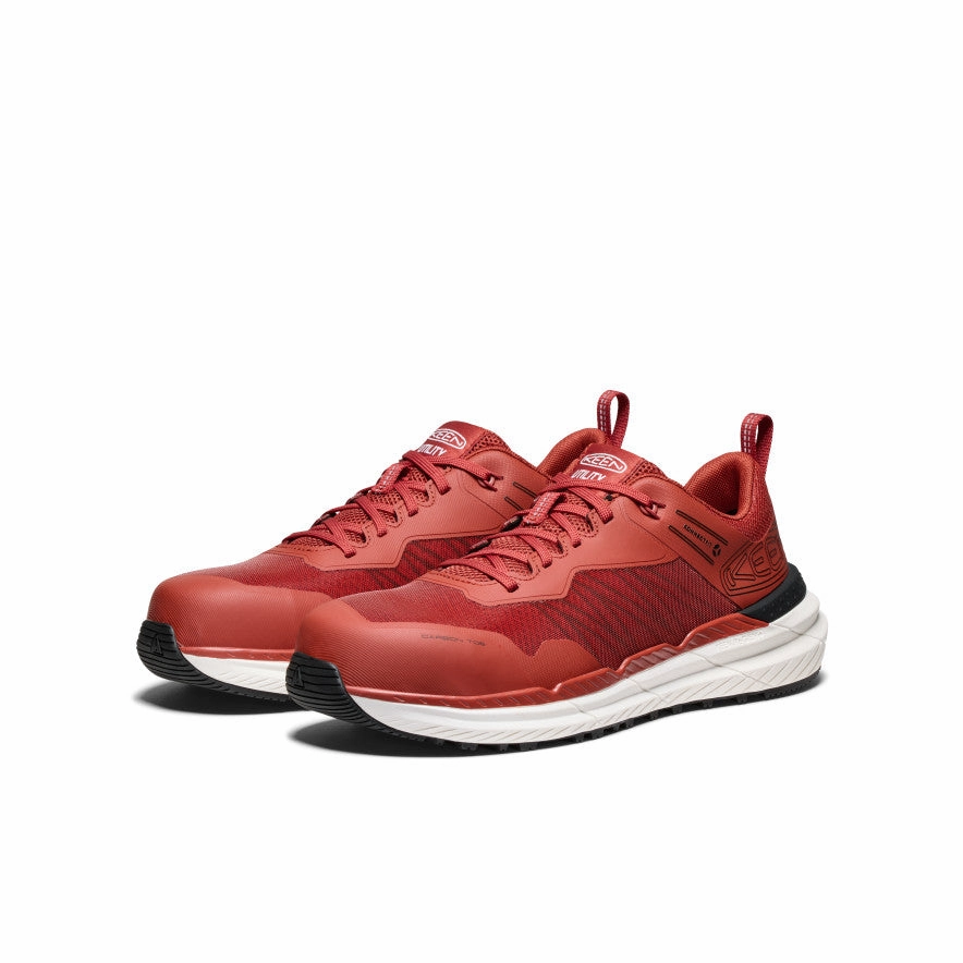 Men'S Speedworks Work Sneaker (Carbon Toe)  |  Red Ochre/Black Designed For Fluidity