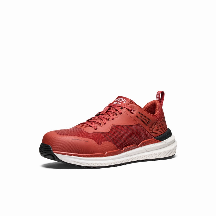 Breathe And Move Wear The Moment Men'S Speedworks Work Sneaker (Carbon Toe)  |  Red Ochre/Black