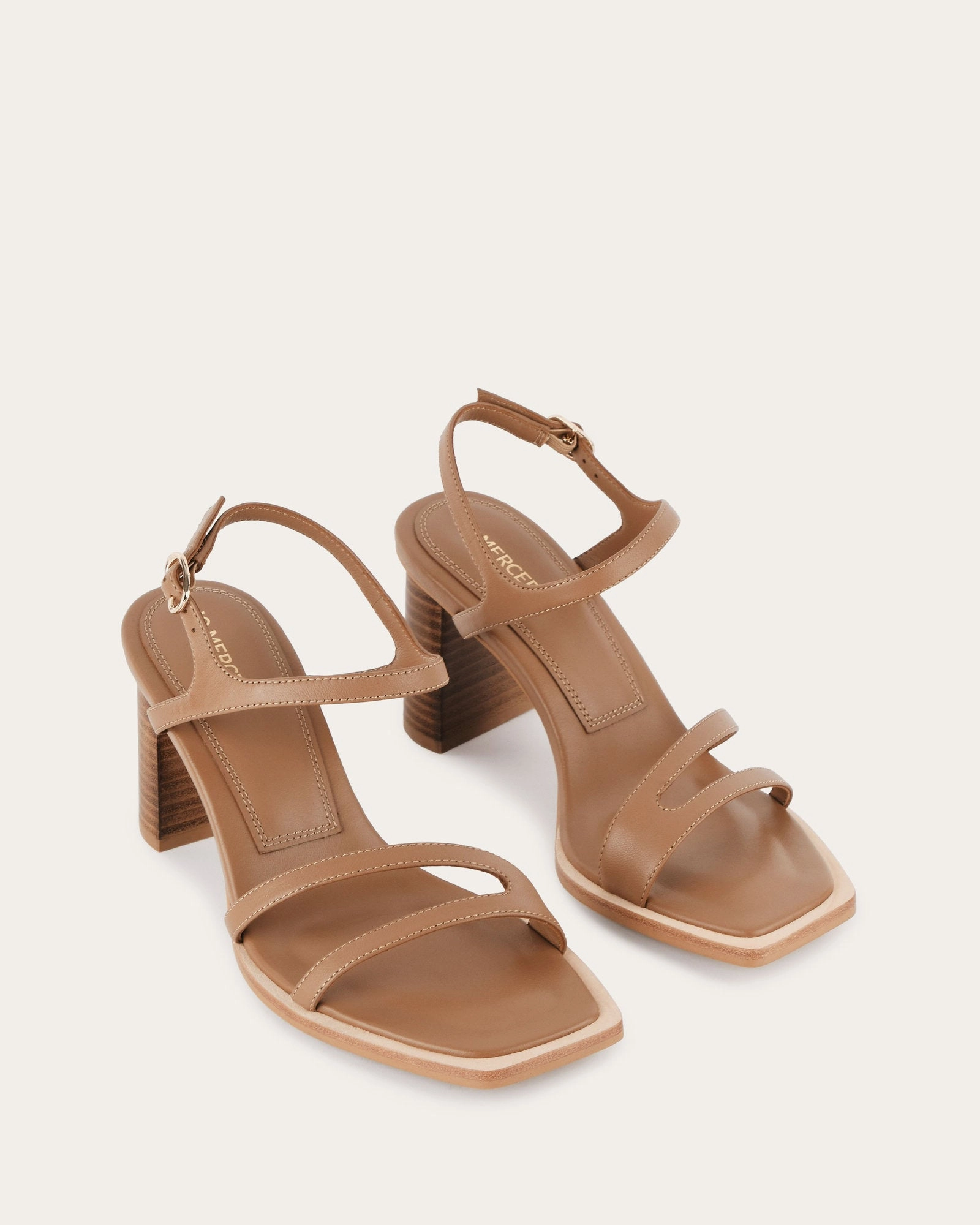 Casey High Heel Sandal Tan Leather Universal Pieces Mindful Motion